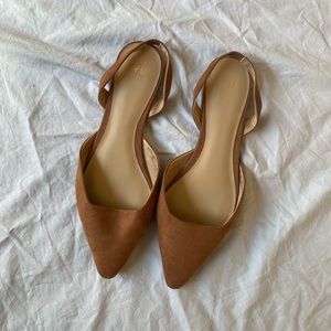 H&M 6.5 Brown Slingback Flats